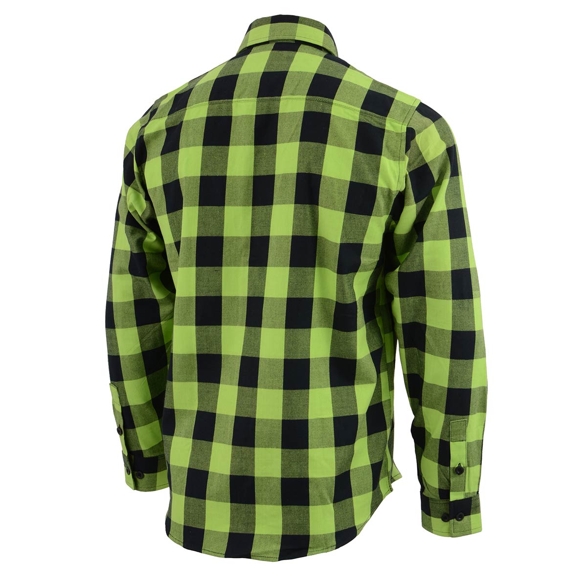 Milwaukee Leather MNG11632 Men's Flannel Plaid Black and Neon Green Long Sleeve Cotton Button Down Shirt - Neon / 4X-Large Milwaukee Leather MNG11632 Men's Flannel Plaid Black and Neon Green Long Sleeve Cotton Button Down Shirt - Neon / 4X-Large
