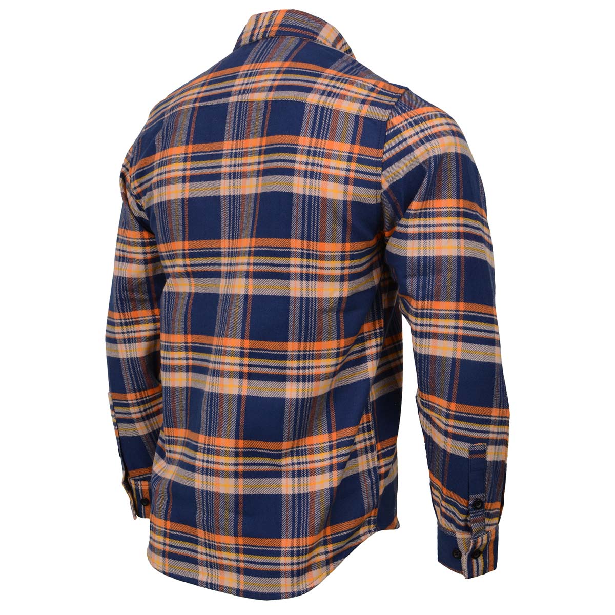 Milwaukee Leather MNG11700 | Men's 'The Wolfman' Blue/Orange Long Sleeve 10.5-Oz Heavy-Duty Cotton Flannel Shirt Milwaukee Leather MNG11700 | Men's 'The Wolfman' Blue/Orange Long Sleeve 10.5-Oz Heavy-Duty Cotton Flannel Shirt