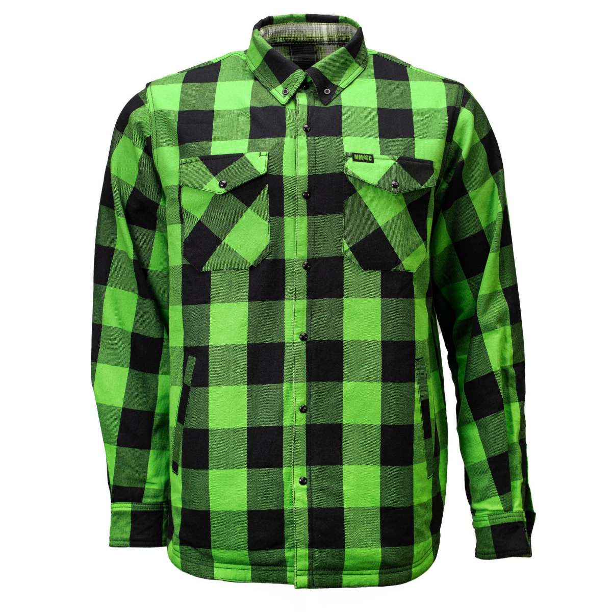 MMCC Men's 'Sidewinder' Reversible Flannel Shirt - 100% Cotton Snap Front Plaid w/ Chest and Hand Pockets - MNG11801