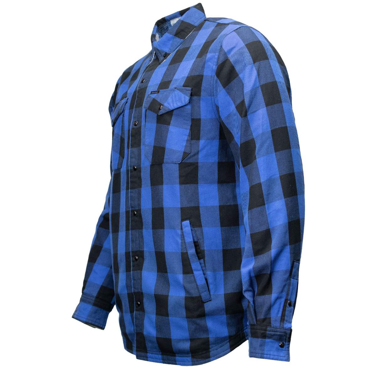 MMCC Men's 'Maverick' Reversible Flannel Shirt - 100% Cotton Snap Front Plaid w/ Chest and Hand Pockets - MNG11802