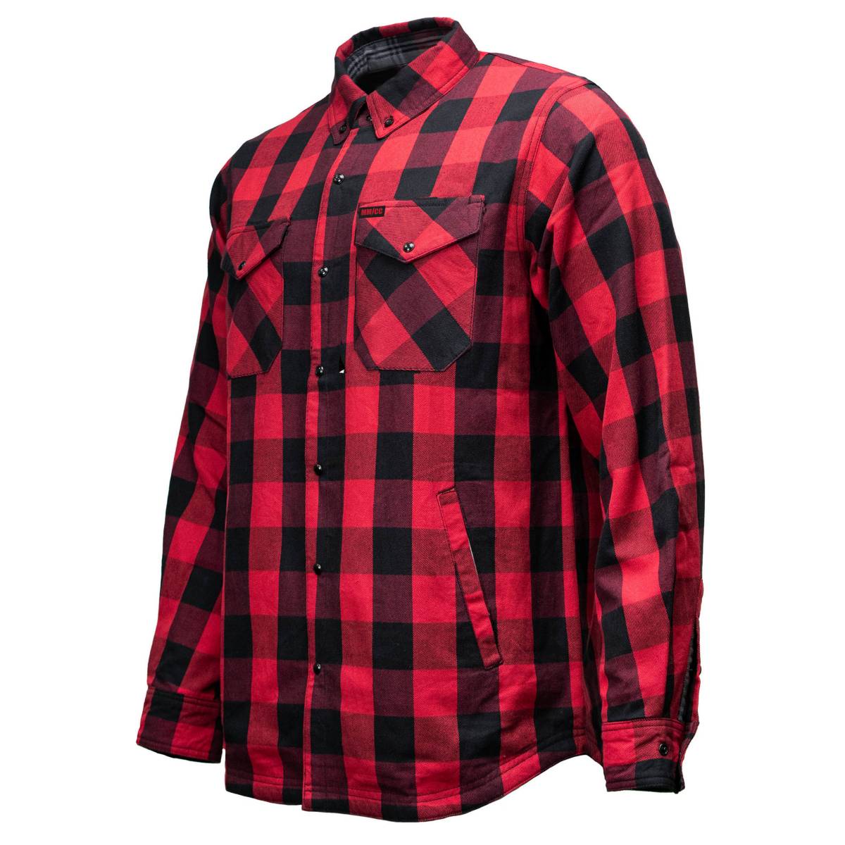 MMCC Men's 'Ricochet' Reversible Flannel Shirt - 100% Cotton Snap Front Plaid w/ Chest and Hand Pockets - MNG11803