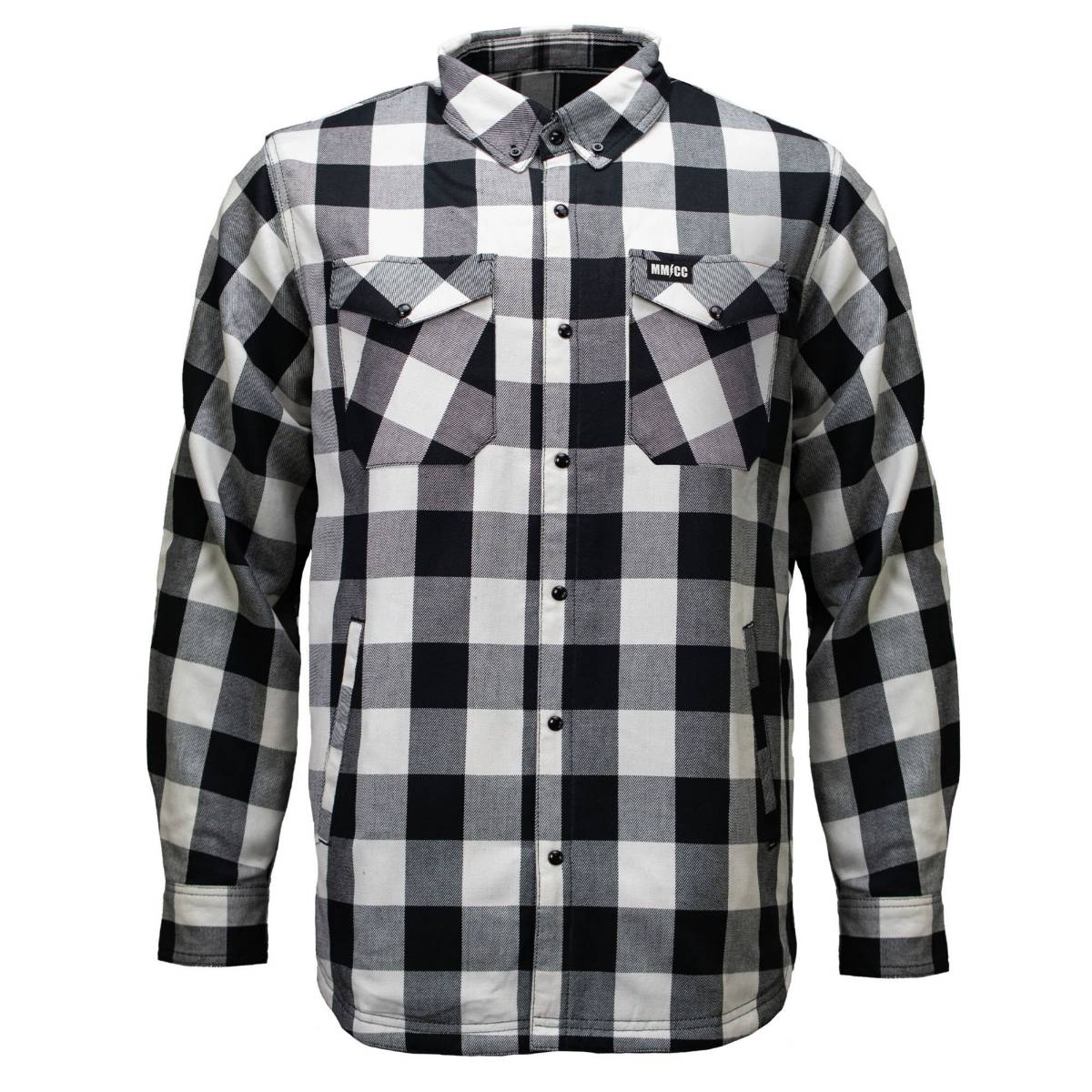 MMCC Men's 'Desperado' Reversible Flannel Shirt - 100% Cotton Snap Front Plaid w/ Chest and Hand Pockets - MNG11804