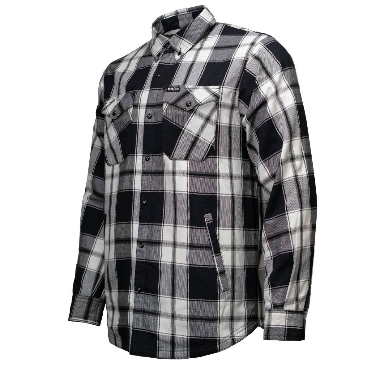 MMCC Men's 'Desperado' Reversible Flannel Shirt - 100% Cotton Snap Front Plaid w/ Chest and Hand Pockets - MNG11804