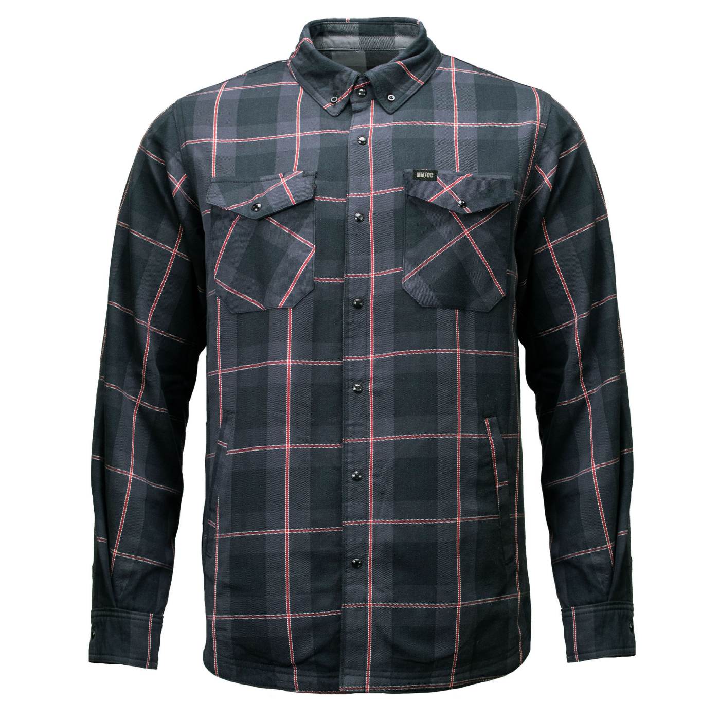 MMCC Men's Deadwood Reversible Flannel Shirt - 100% Cotton Snap Front Plaid w/ Chest and Hand Pockets - MNG11805