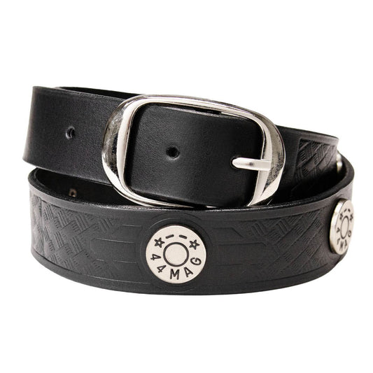 Milwaukee Leather MP7124 Men's 44 MAG Black Leather Belt w/ Interchangeable Buckle-1.5 In Wide