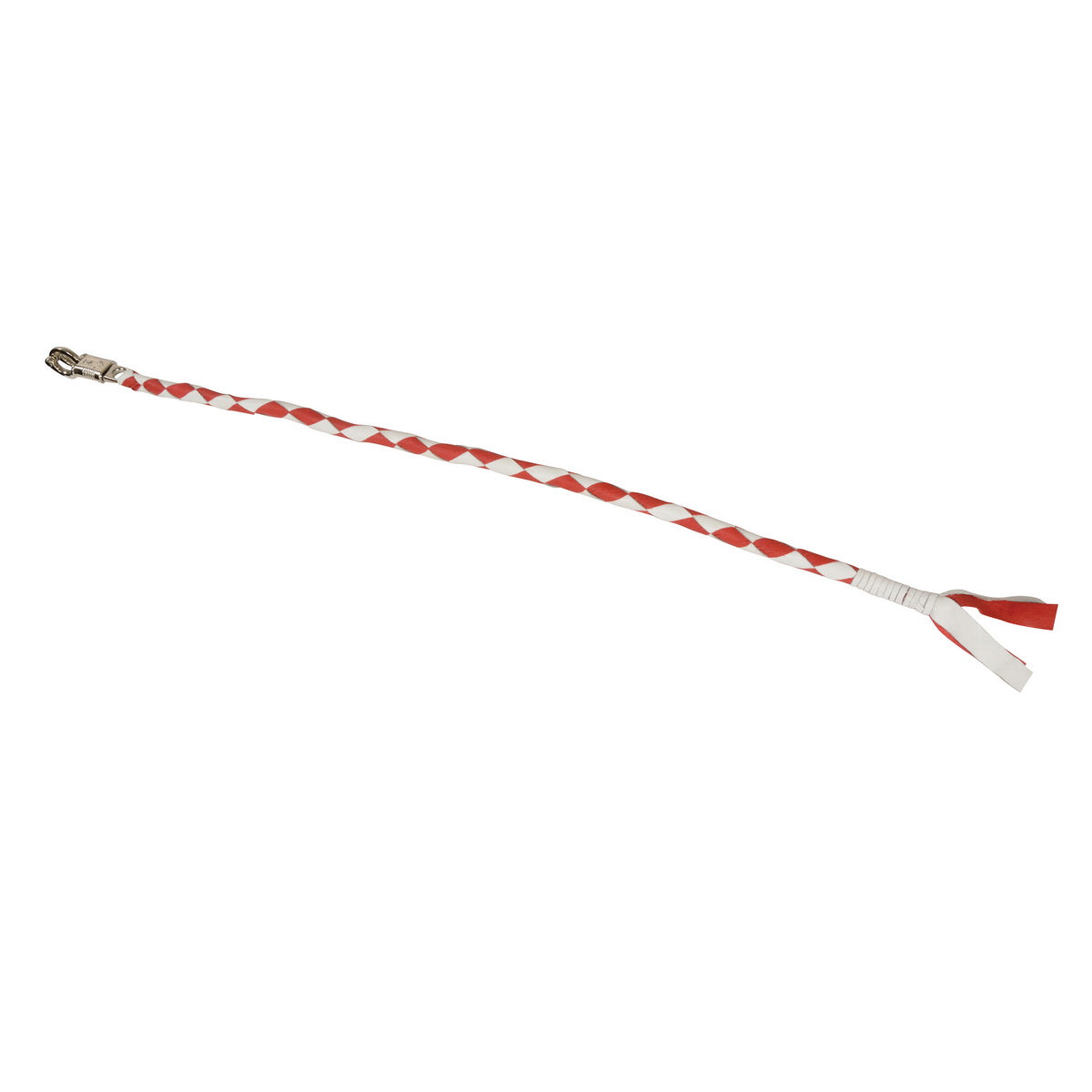 Milwaukee Leather 36'' Genuine Leather Whip - White and Red Get Back Whip for Handlebar - Biker Whip - MP7900