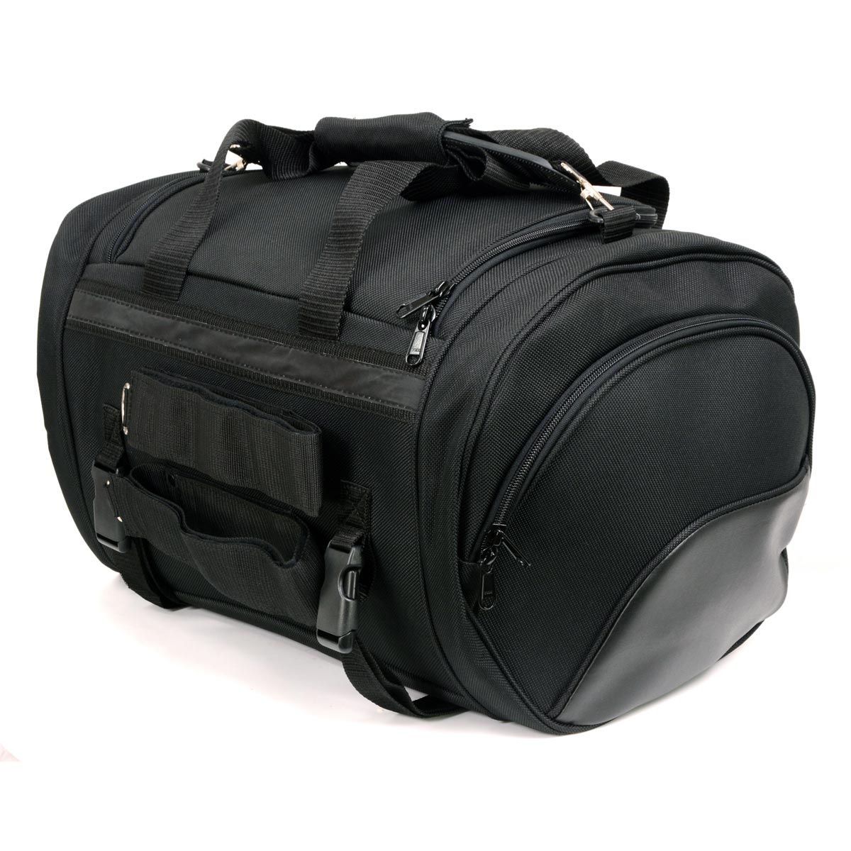 Milwaukee Leather MP8117 Large Black Textile Motorcycle Duffle Style Roll Bag