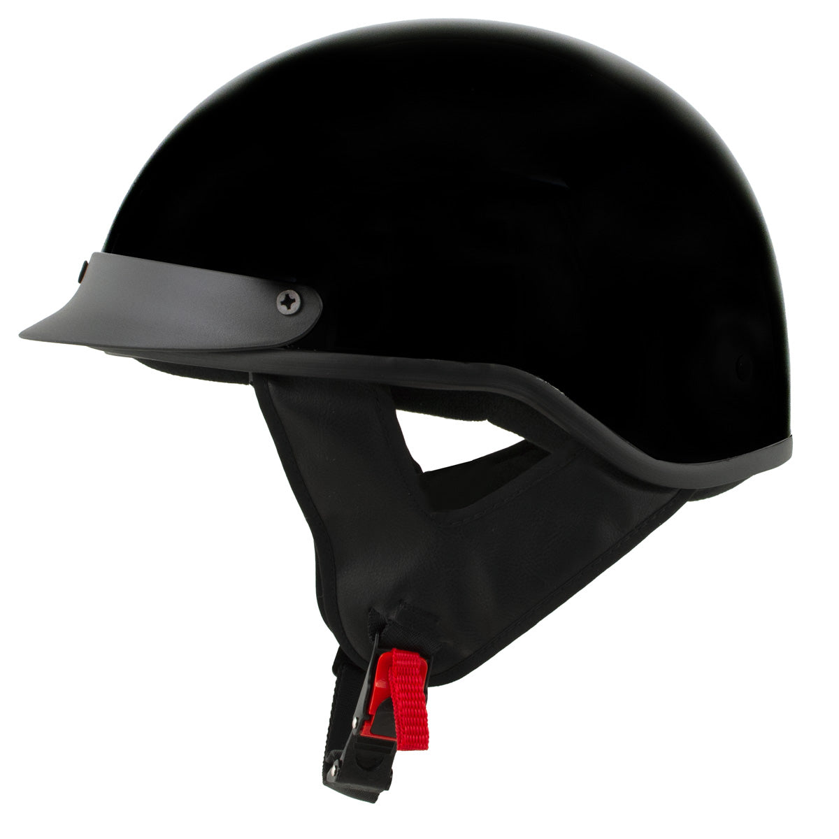 Milwaukee Helmets MPH9719DOT 'Momentum' DOT Black Half Face Motorcycle Helmet for Men and Women Biker w/ Drop Down Visor