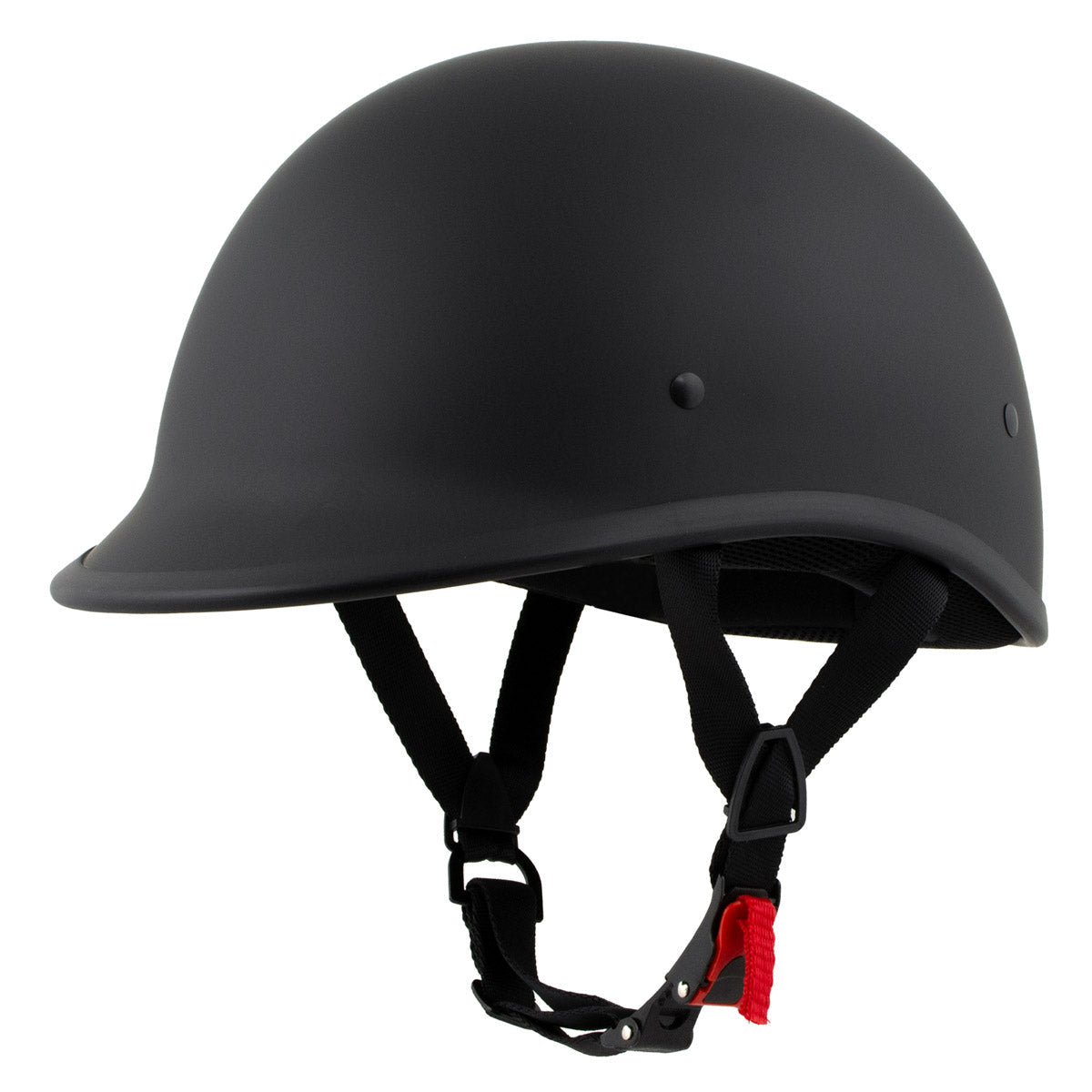 Milwaukee Helmets MPH9750DOT 'Polo Style' DOT Matte Black Motorcycle Half Face Helmet for Men and Women Biker