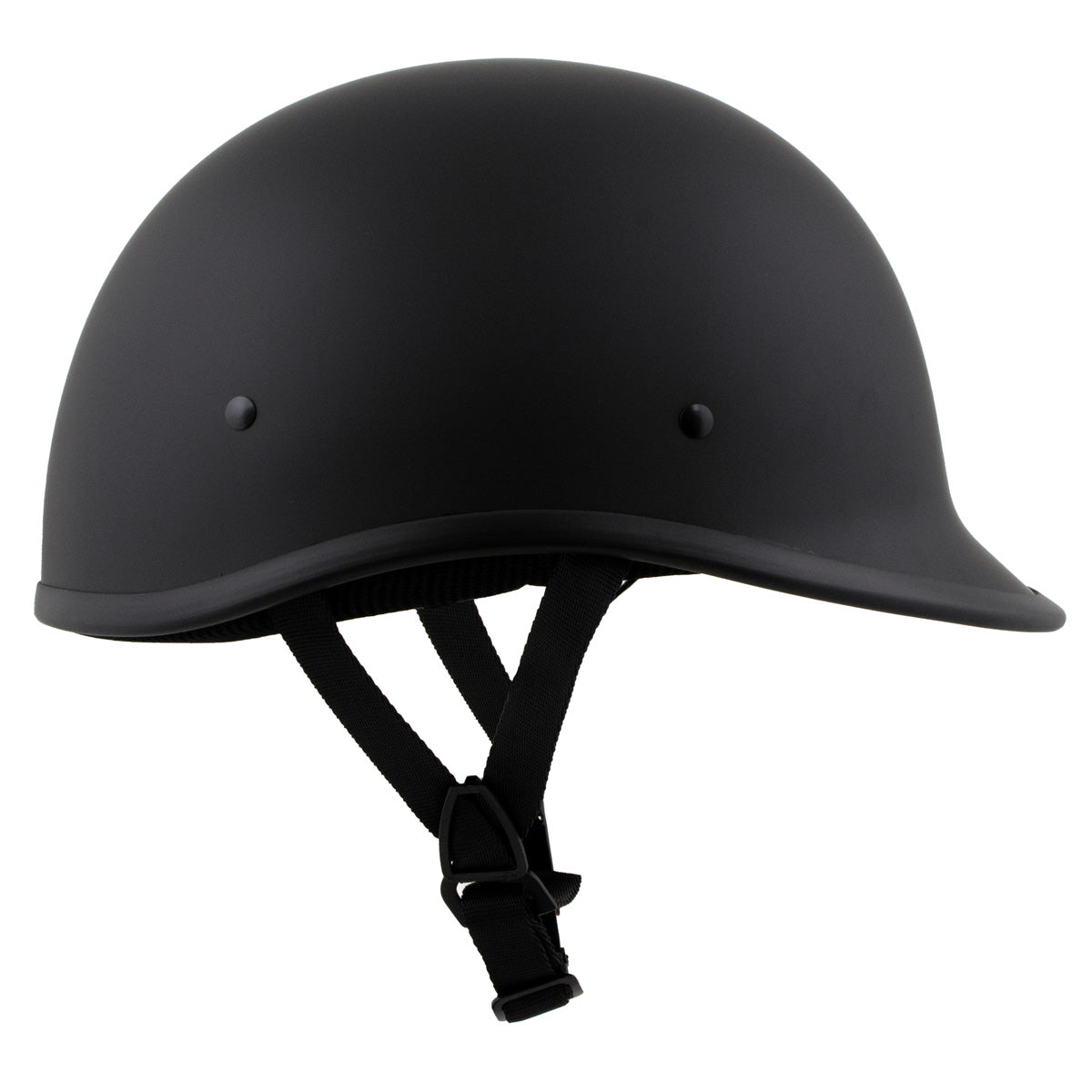 Milwaukee Helmets MPH9750DOT 'Polo Style' DOT Matte Black Motorcycle Half Face Helmet for Men and Women Biker