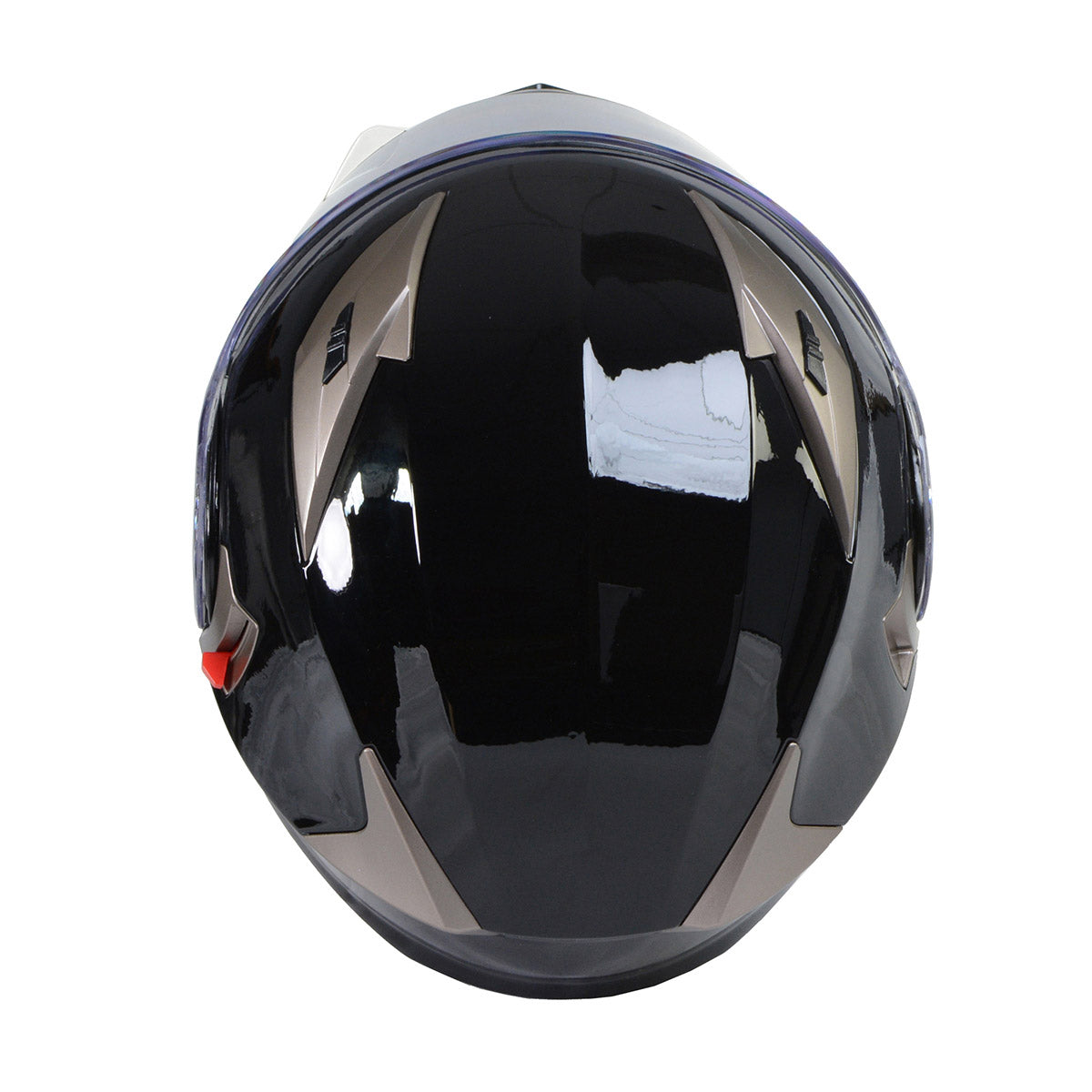 Milwaukee Helmets MPH9806DOT 'Ionized' Gloss Black Advanced Motorcycle Modular Helmet for Men and Women Biker w/ Drop Down Visor