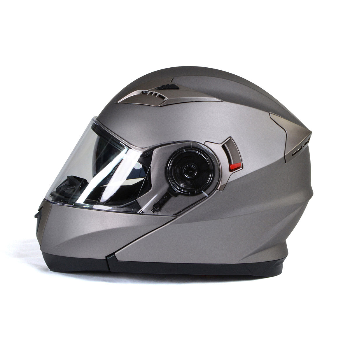 Milwaukee Helmets MPH9808DOT 'Ionized' Silver Advanced Motorcycle Modular Helmet for Men and Women Biker w/ Drop Down Visor