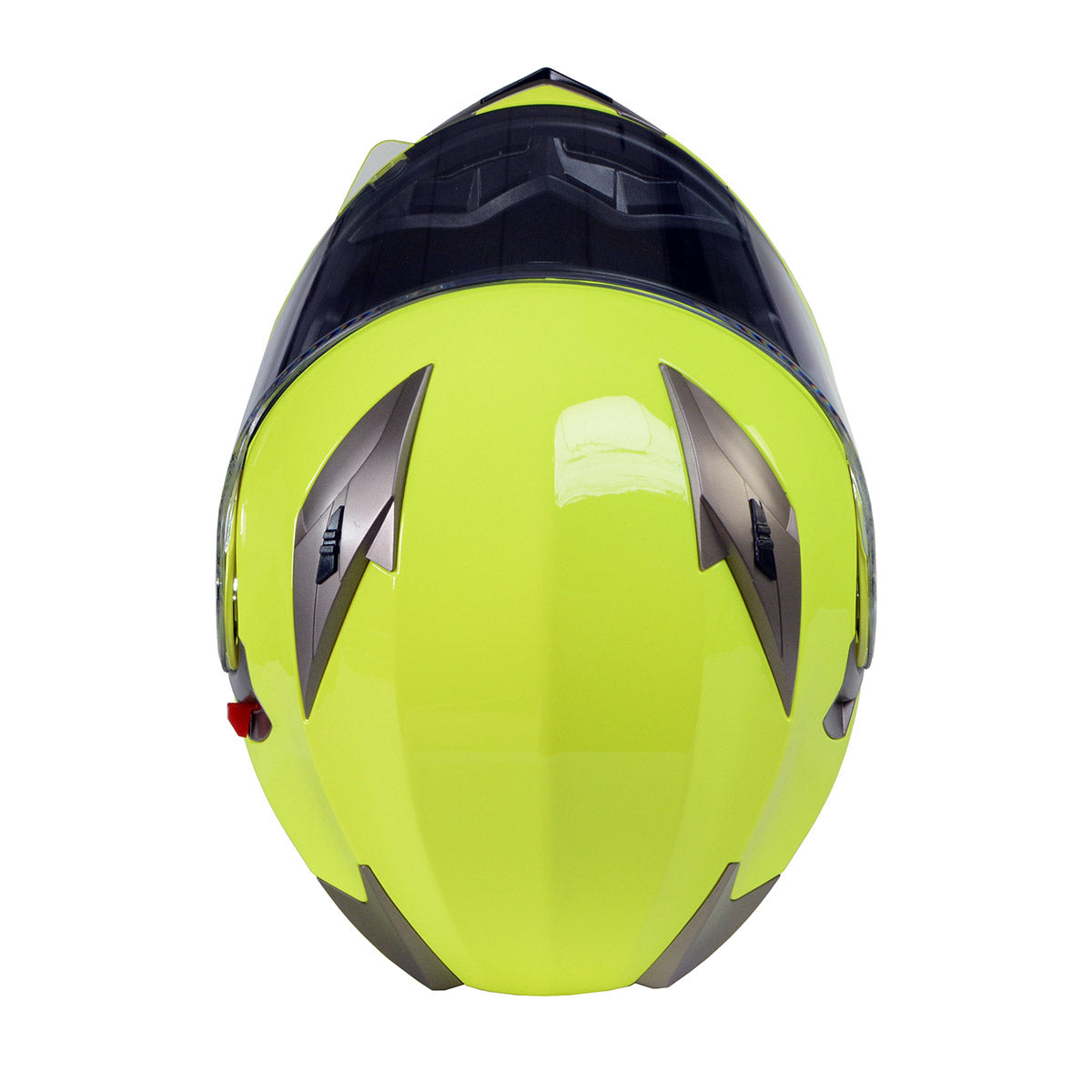 Milwaukee Helmets MPH9809DOT 'Ionized' Neon Yellow Advanced Motorcycle Modular Helmet for Men and Women Biker w/ Drop Down Visor