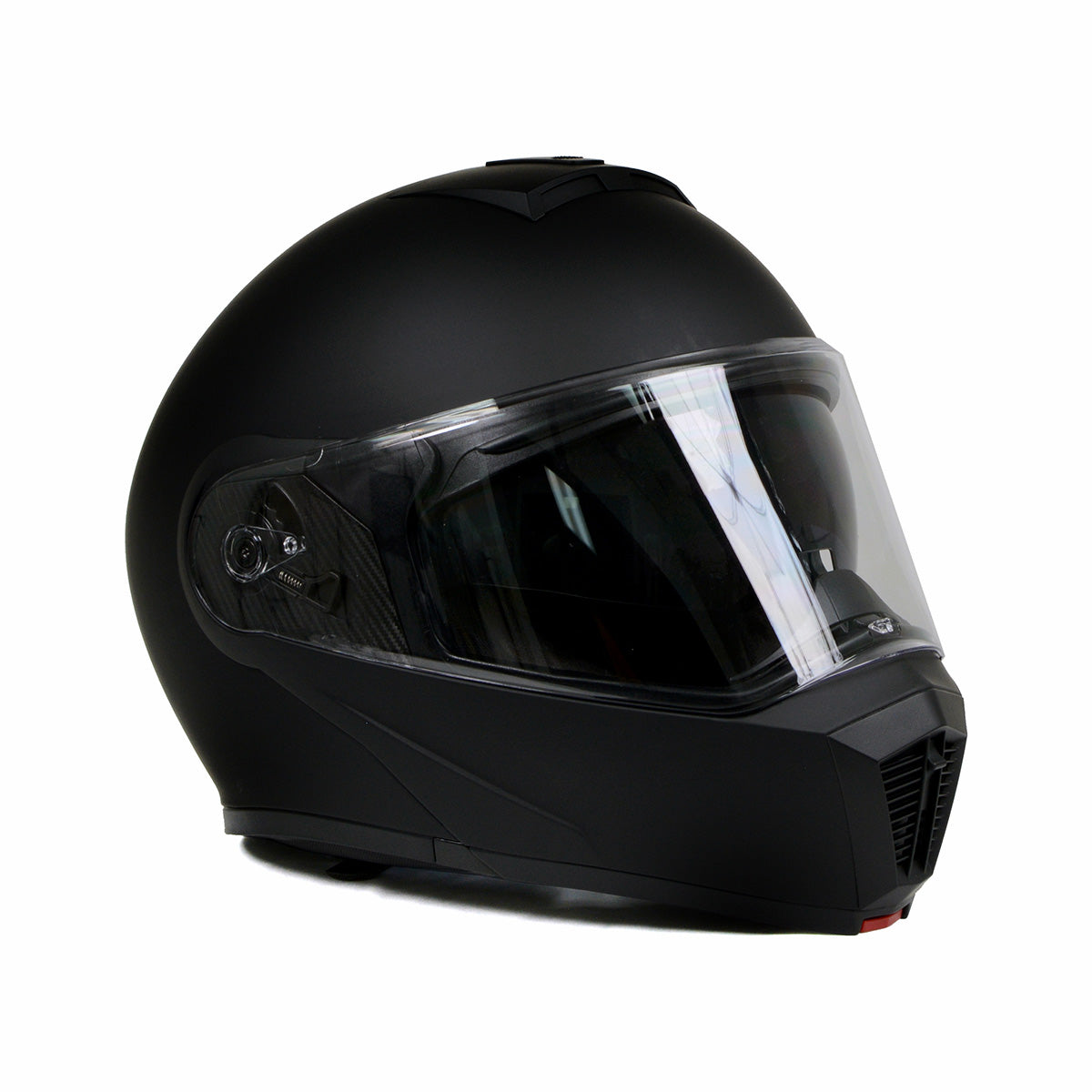 Milwaukee Helmets MPH9812DOT Flat Black 'Menace' Advanced Motorcycle Modular Helmet for Men and Women Biker w/ Drop Down Visor