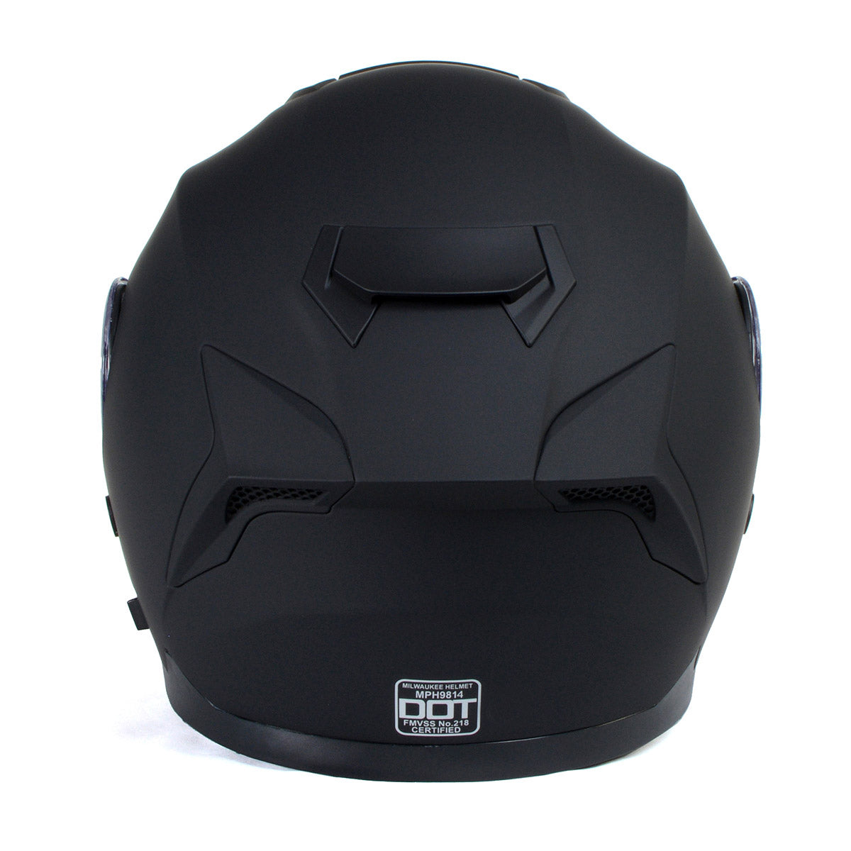 Milwaukee Helmets Breeze Flat Black Advanced Motorcycle Modular Helmet w/ Drop Down Visor DOT Approved MPH9814DOT