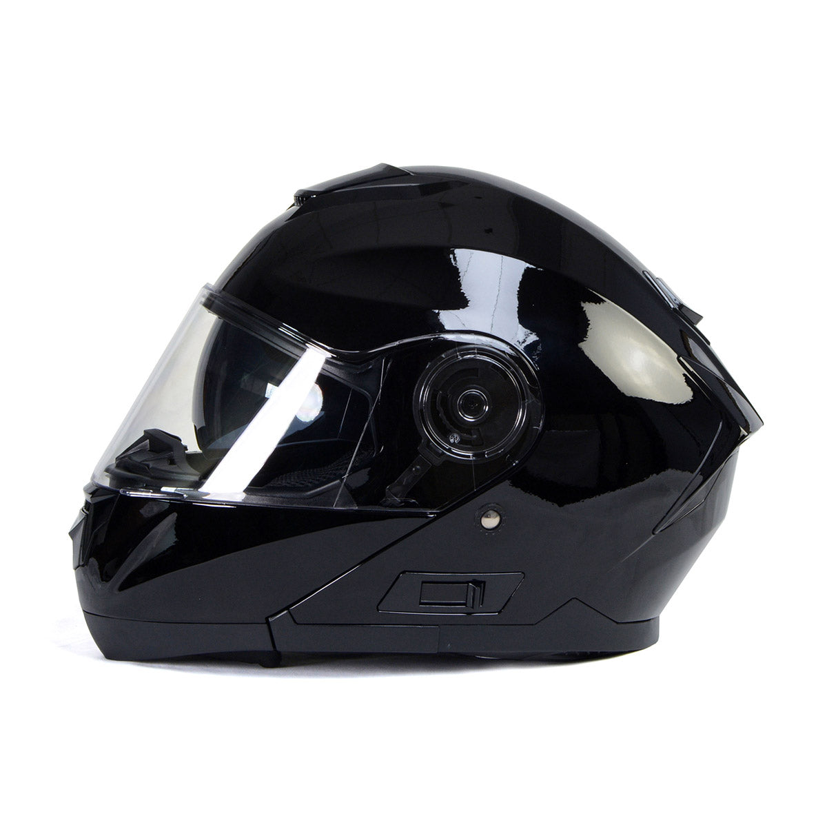 Milwaukee Helmets MPH9815DOT Breeze Gloss Black Advanced Motorcycle Modular Helmet Biker w/ Drop Down Visor