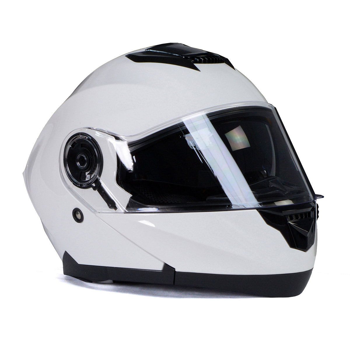 Milwaukee Helmets MPH9816DOT 'Breeze' White Advanced Motorcycle Modular Helmet for Men and Women Biker w/ Drop Down Visor