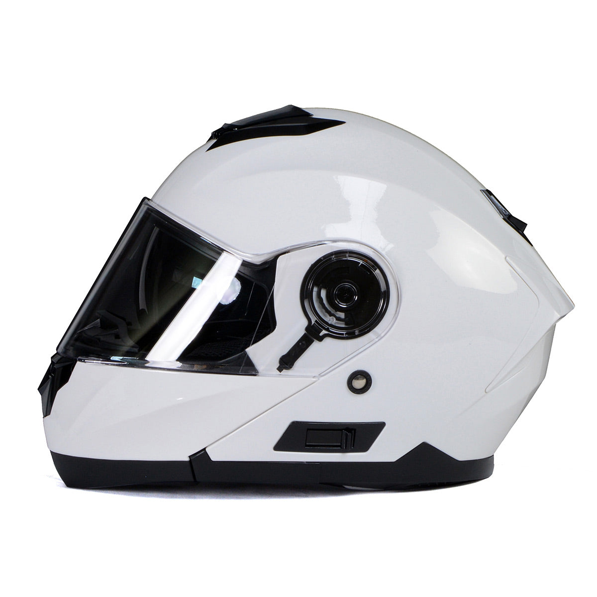 Milwaukee Helmets MPH9816DOT 'Breeze' White Advanced Motorcycle Modular Helmet for Men and Women Biker w/ Drop Down Visor