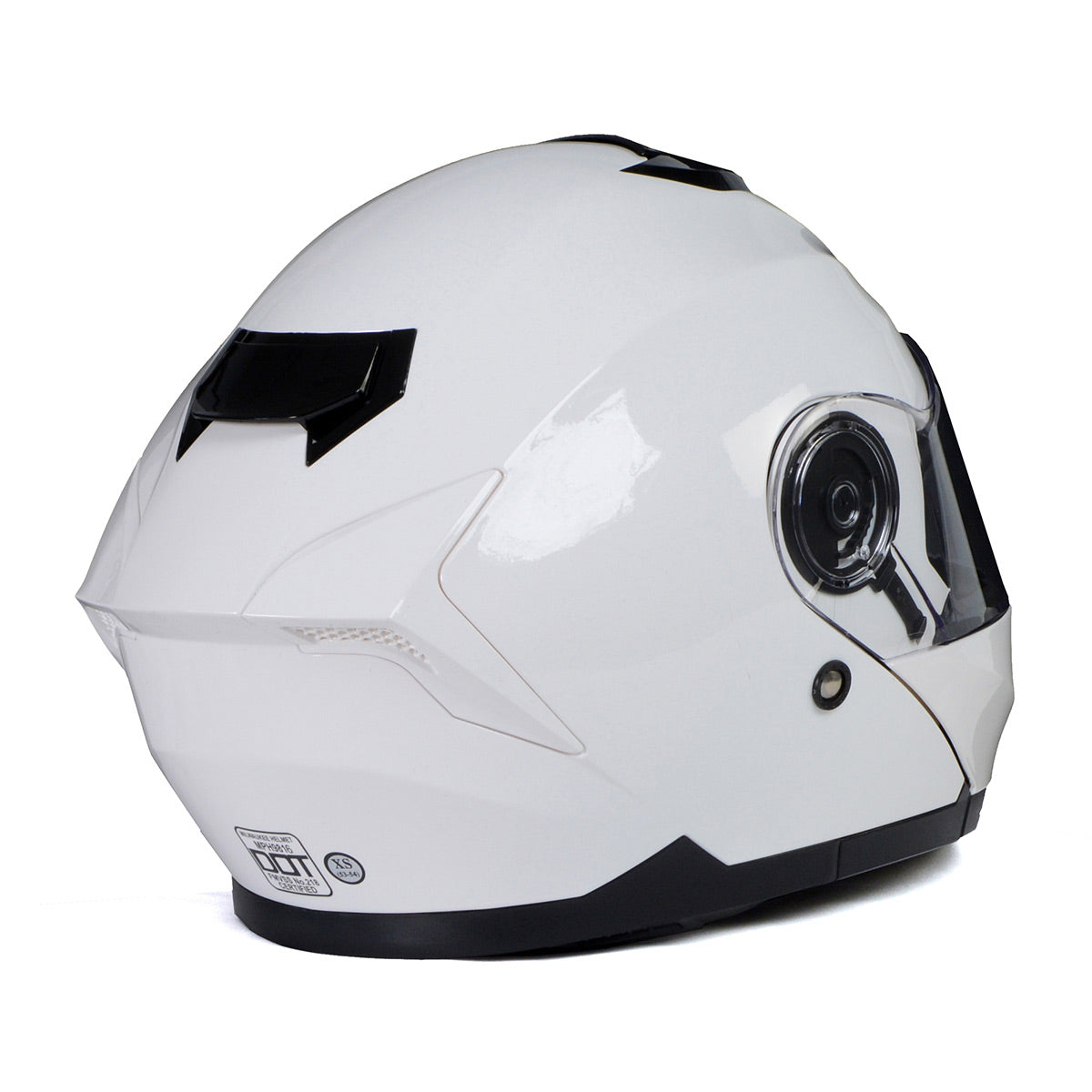 Milwaukee Helmets MPH9816DOT Breeze White Advanced Motorcycle Modular Helmet Biker w/ Drop Down Visor