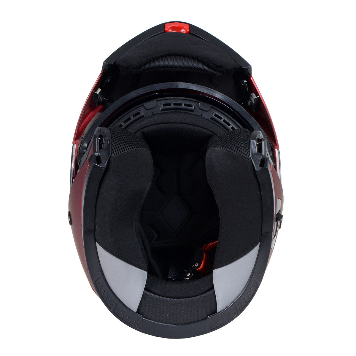 Milwaukee Helmets MPH9817DOT 'Breeze' Red Advanced Motorcycle Modular Helmet for Men and Women Biker w/ Drop Down Visor