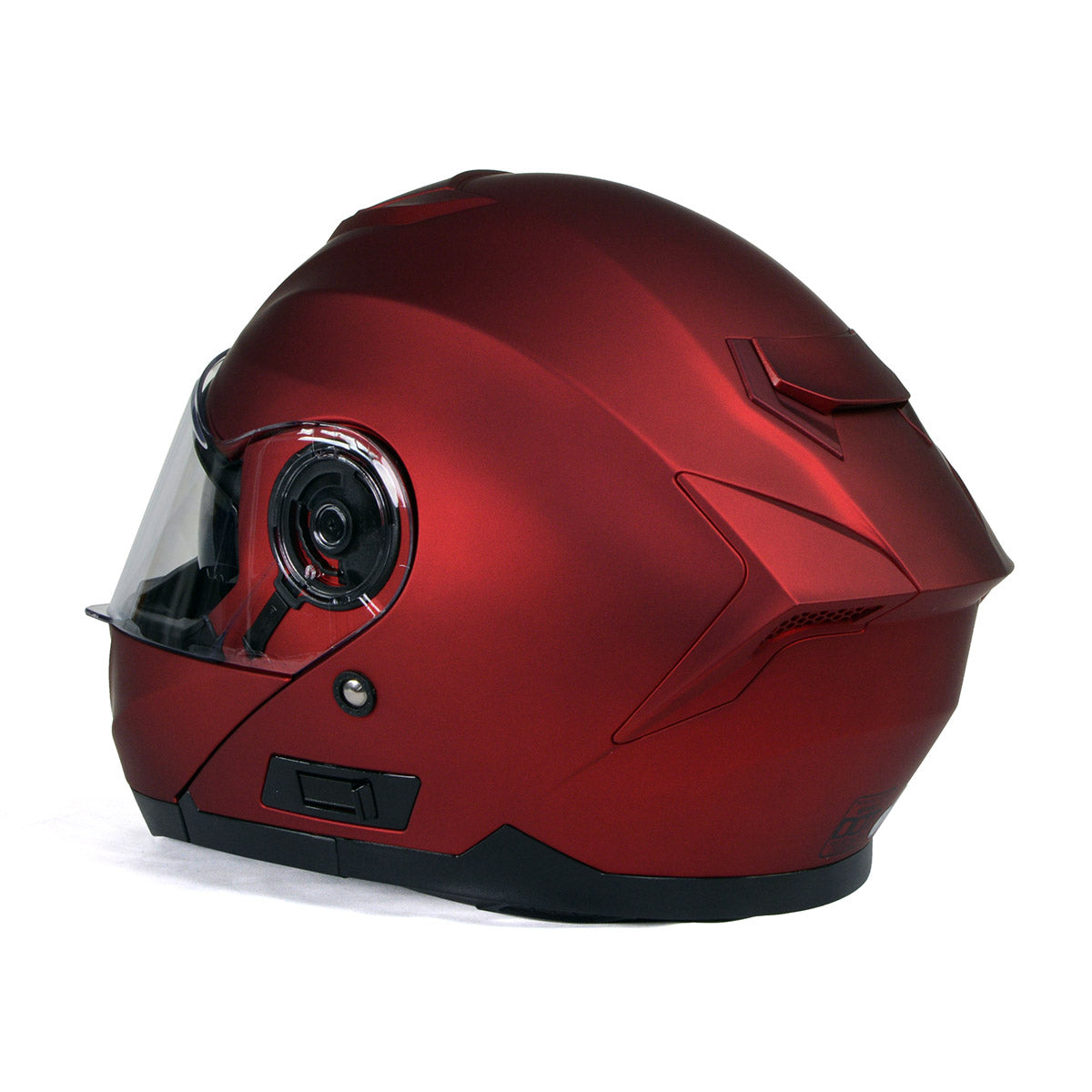 Milwaukee Helmets MPH9817DOT 'Breeze' Red Advanced Motorcycle Modular Helmet for Men and Women Biker w/ Drop Down Visor