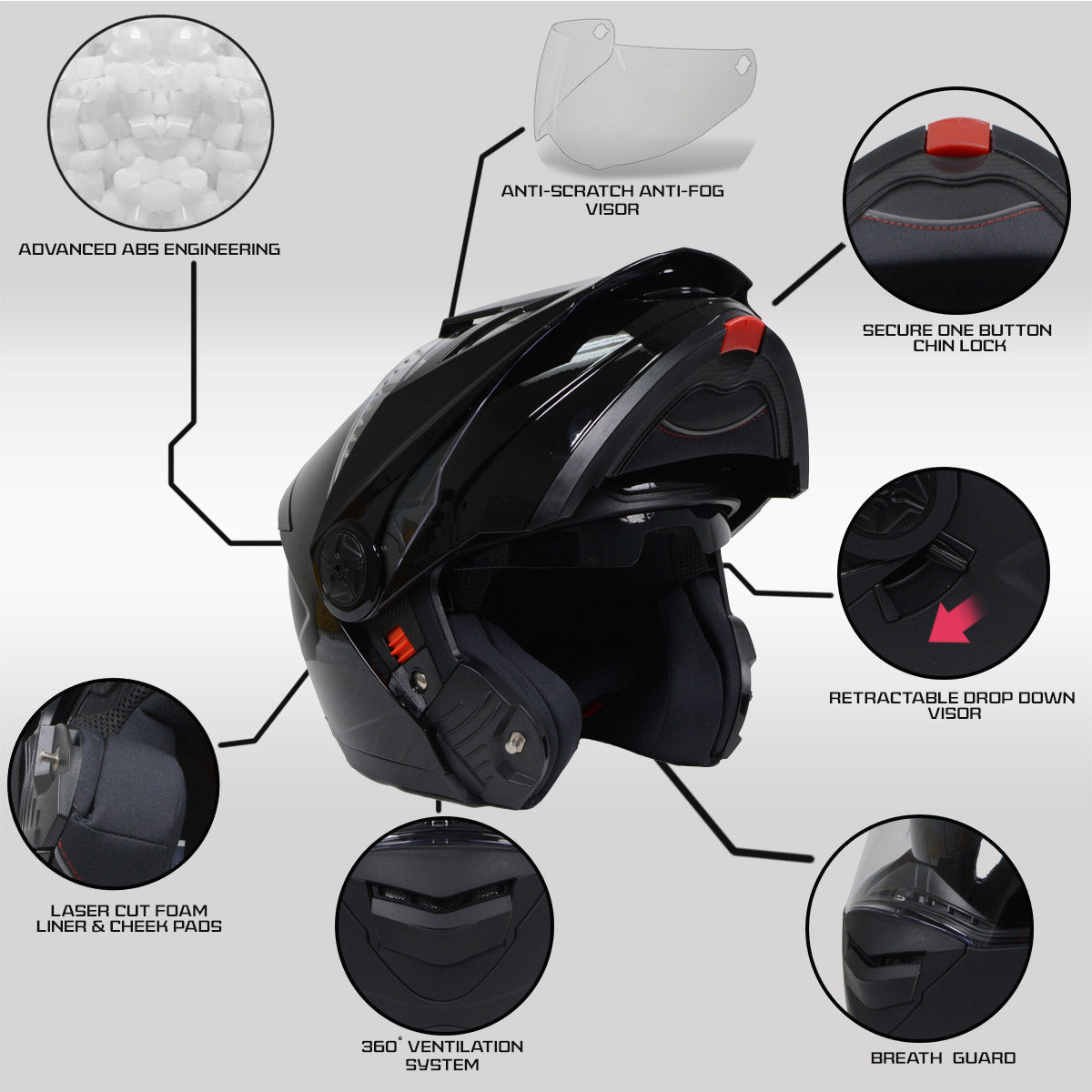abs foam motorcycle helmet Milwaukee Helmets MPH9809DOT Ionized Neon Yellow Advanced Modular Biker w/ Drop Down Visor Our helmet has a thick EPS (expanded polystyrene) inner lining for comfort and added protection Stylish Aerodynamic Motorcycle Modular Helmet