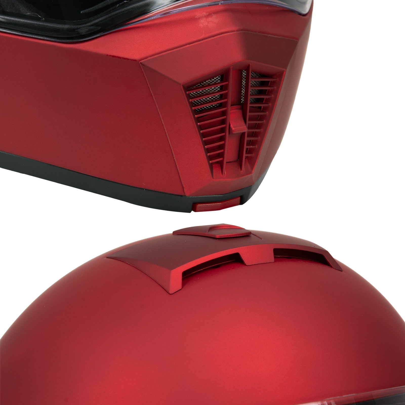 extra large red modular bluetooth motorcycle helmet Milwaukee Helmets MPH9827DOT Cypher Flat Red Advanced Motorcycle Modular Helmet w/Drop Down Visor