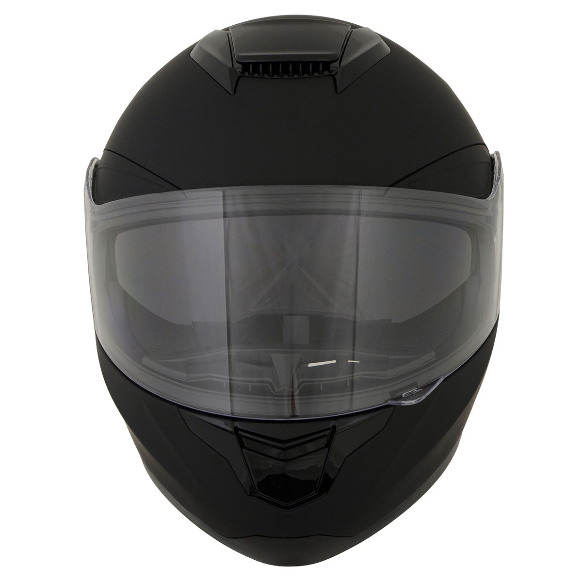 Milwaukee Helmets MPH9835DOT 'Sweeper' Flat Black Advanced Motorcycle Full Face Helmet for Men and Women Biker w/ Drop Down Visor