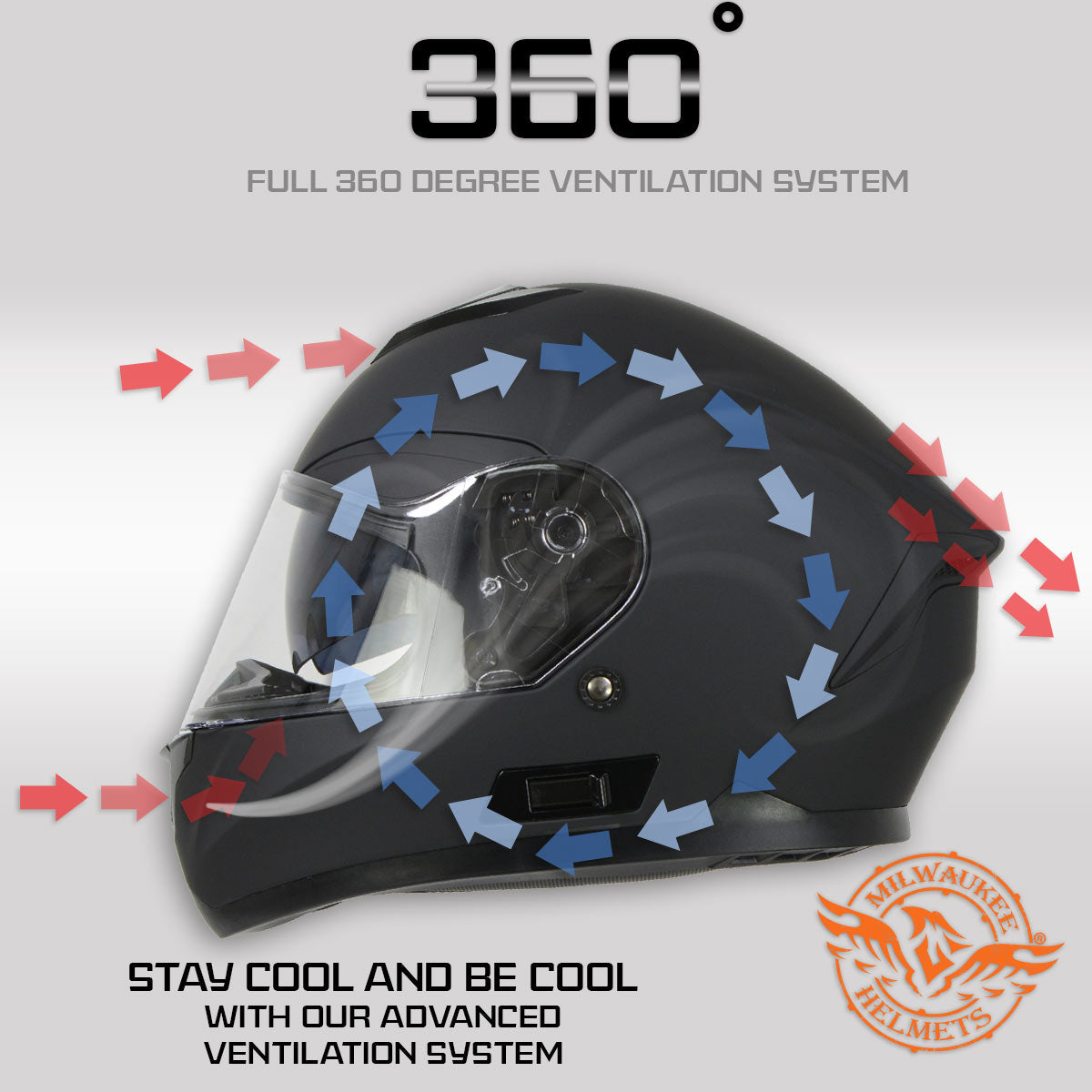 Milwaukee Helmets MPH9835DOT Sweeper Flat Black Advanced Motorcycle Full Face Helmet Biker w/ Drop Down Visor Milwaukee Helmets MPH9835DOT Sweeper Flat Black Advanced Motorcycle Full Face Helmet Biker w/ Drop Down Visor