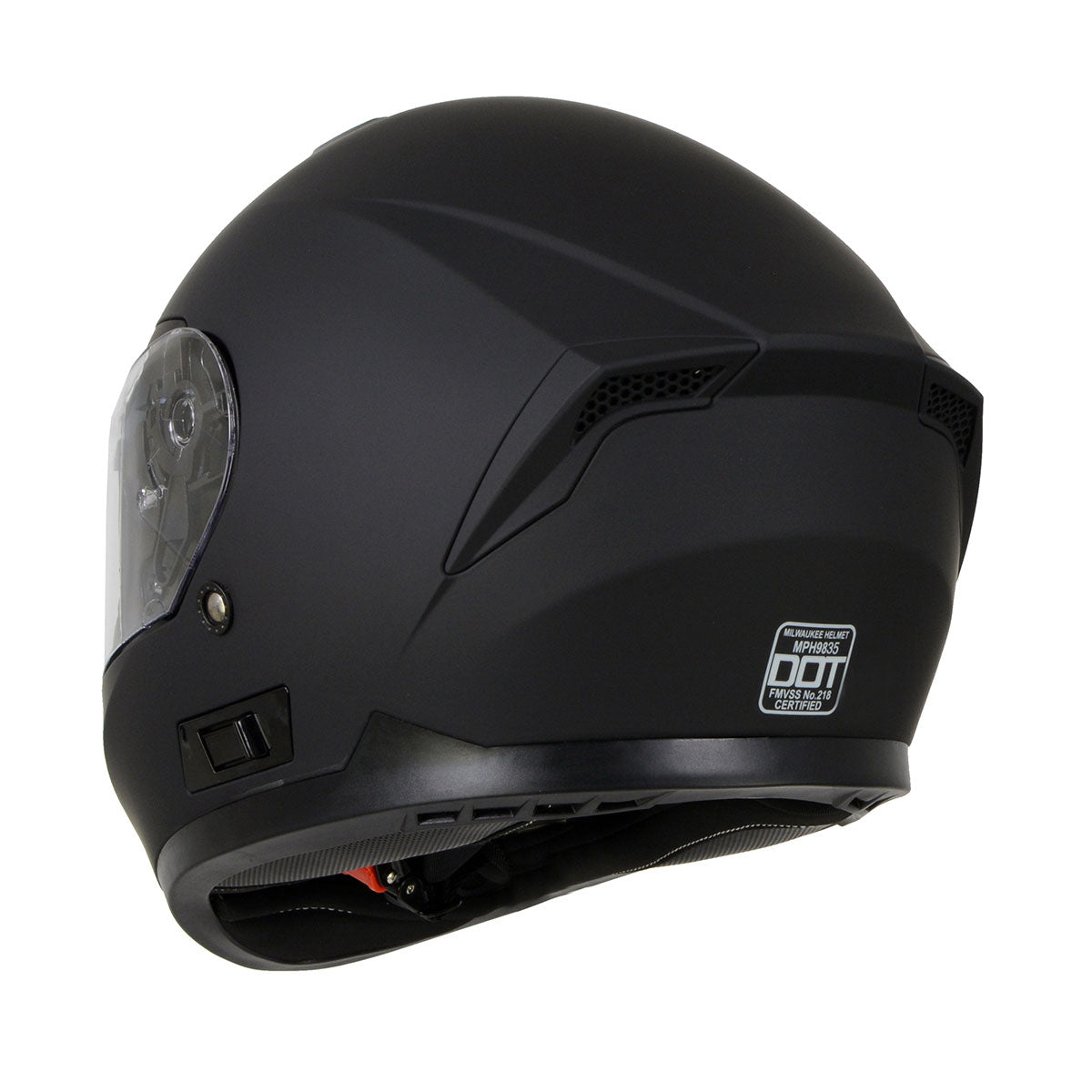 electro motorcycle helmet Milwaukee Helmets MPH9835DOT Sweeper Flat Black Advanced Motorcycle Full Face Helmet Biker w/ Drop Down Visor