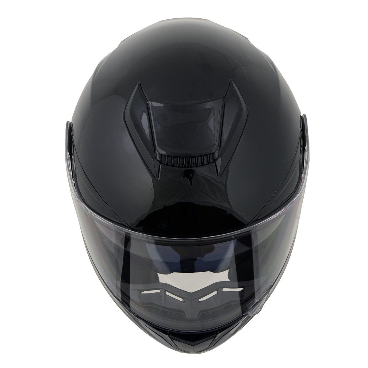 Milwaukee Helmets MPH9836DOT 'Sweeper' Gloss Black Advanced Motorcycle Full Face Helmet for Men and Women Biker w/ Drop Down Visor