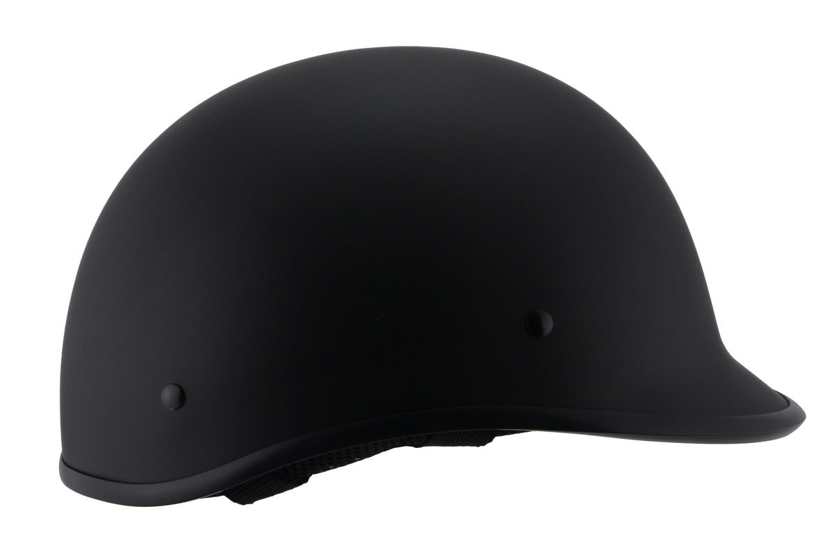 Milwaukee Performance Helmets MPH9860N Derby Novelty Matte Black Half Helmet