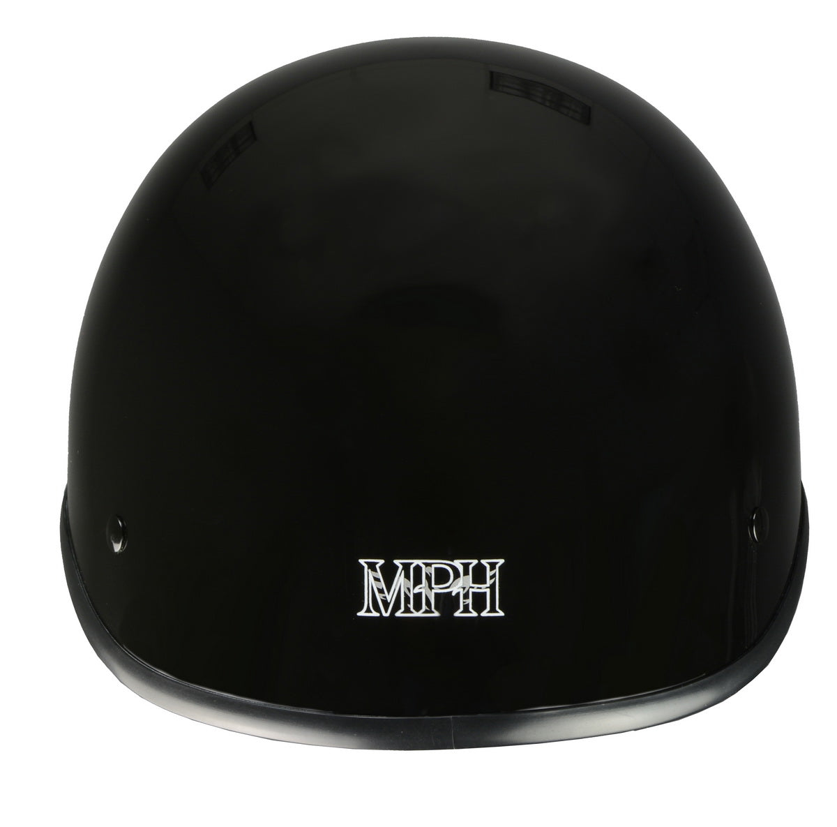 Milwaukee Performance Helmets MPH9861N Derby Novelty Glossy Black Half Helmet