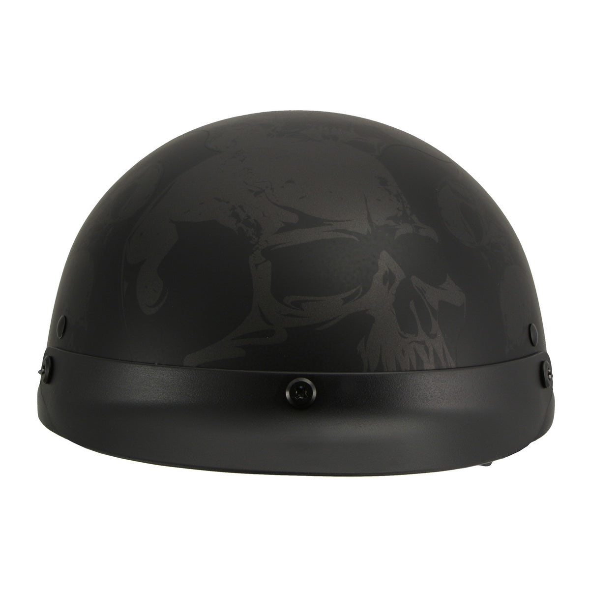 Milwaukee Helmets MPH9873N Novelty Gathering of Skulls Matte Black Half Helmet