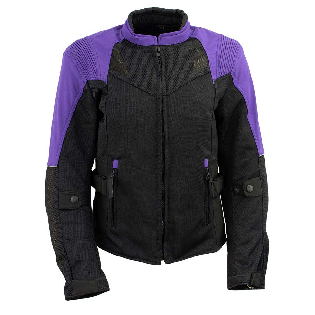 Milwaukee Leather Women's Be Cool Black/Purple Textile Motorcycle Jacket w/ CE Armor - MPL22701