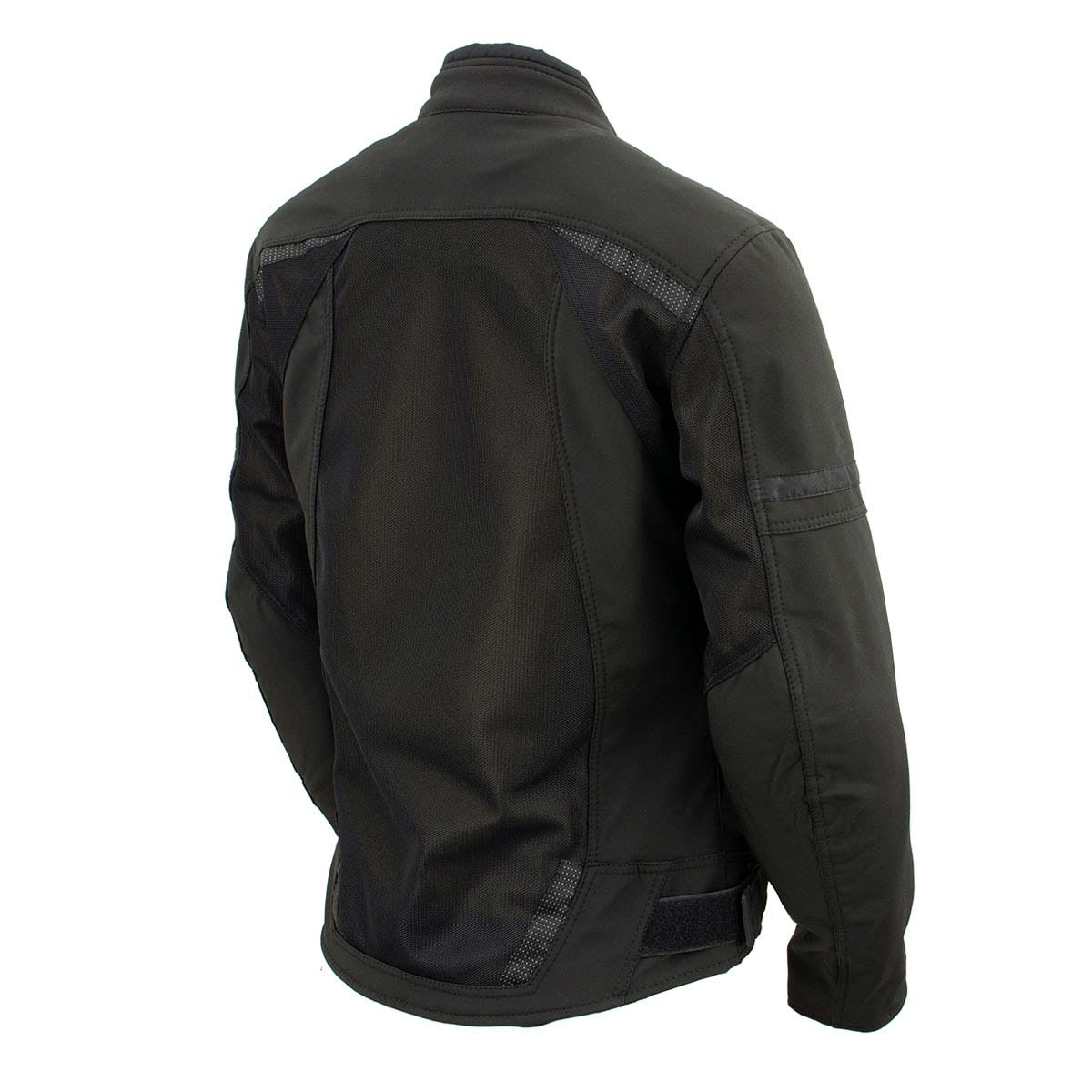 Milwaukee Leather Women's Cool Racer Black Textile Motorcycle Jacket w/ CE Armor - MPL22704