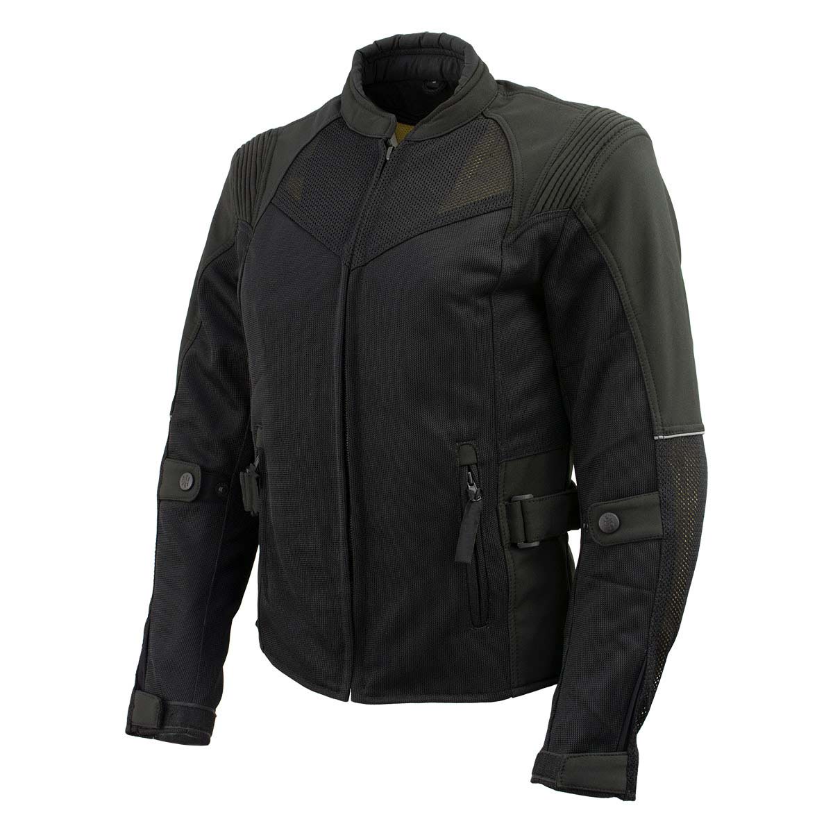 Milwaukee Leather Women's Be Cool Black Textile Motorcycle Jacket w/ CE Armor - MPL22705