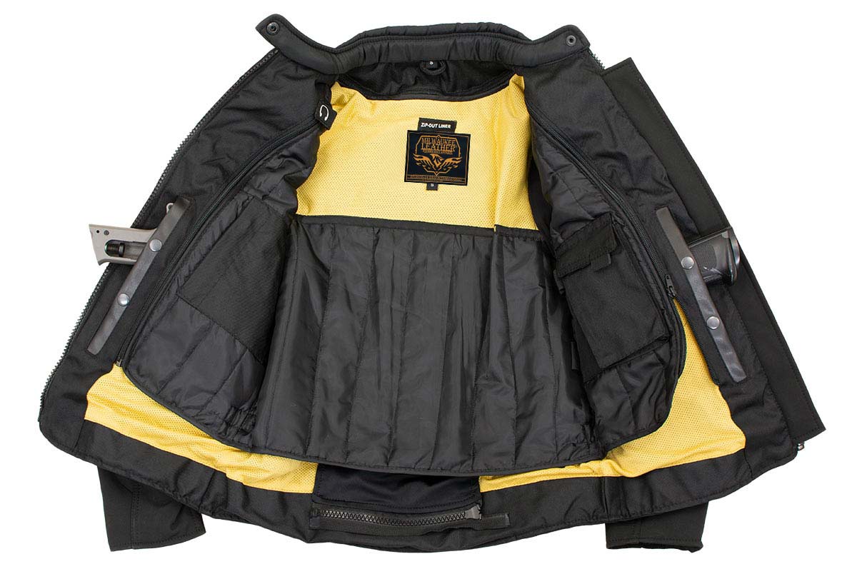 Milwaukee Leather Women's Be Cool Black Textile Motorcycle Jacket w/ CE Armor - MPL22705