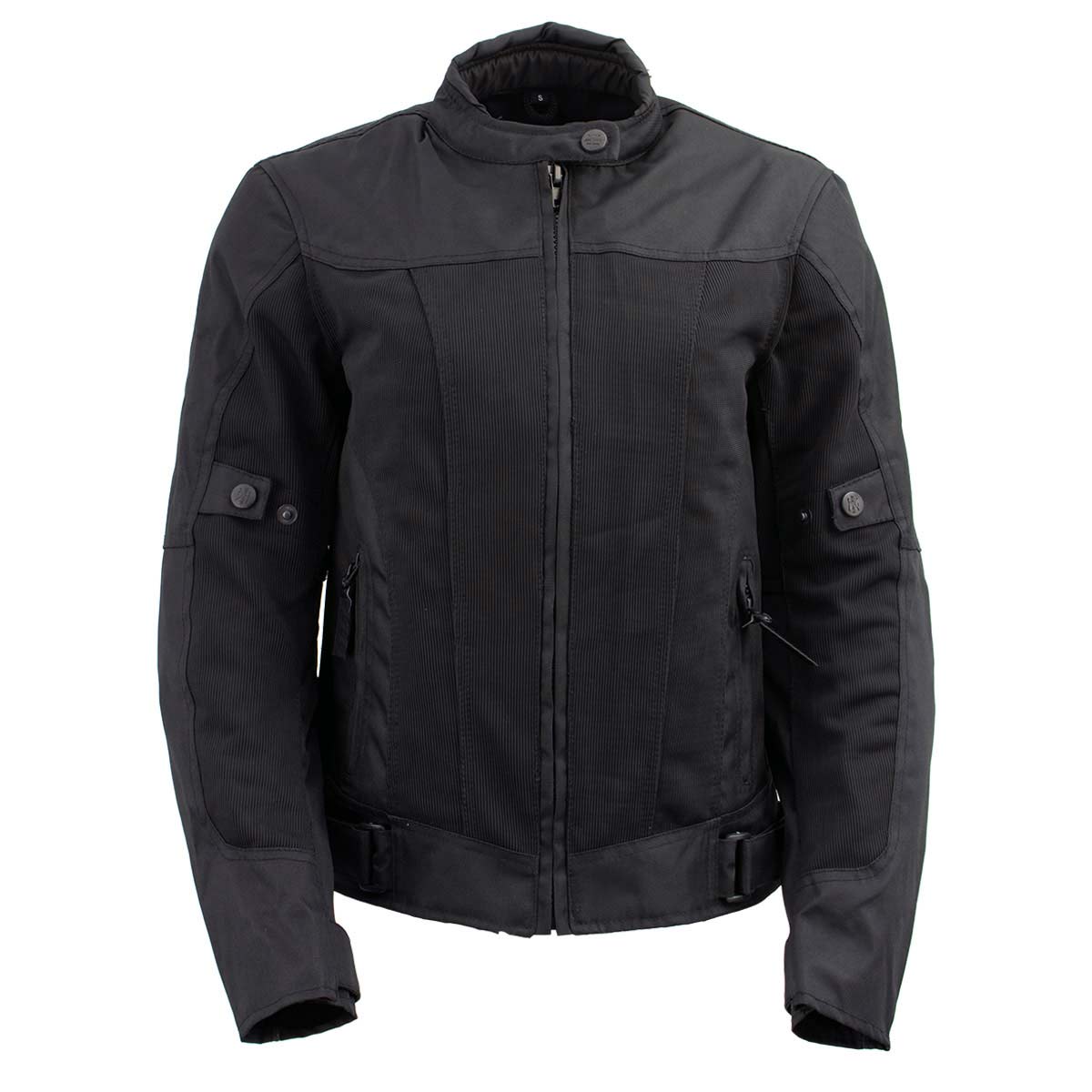 Milwaukee Leather Women's Shade Black Textile Motorcycle Jacket w/ CE Armor - MPL22706