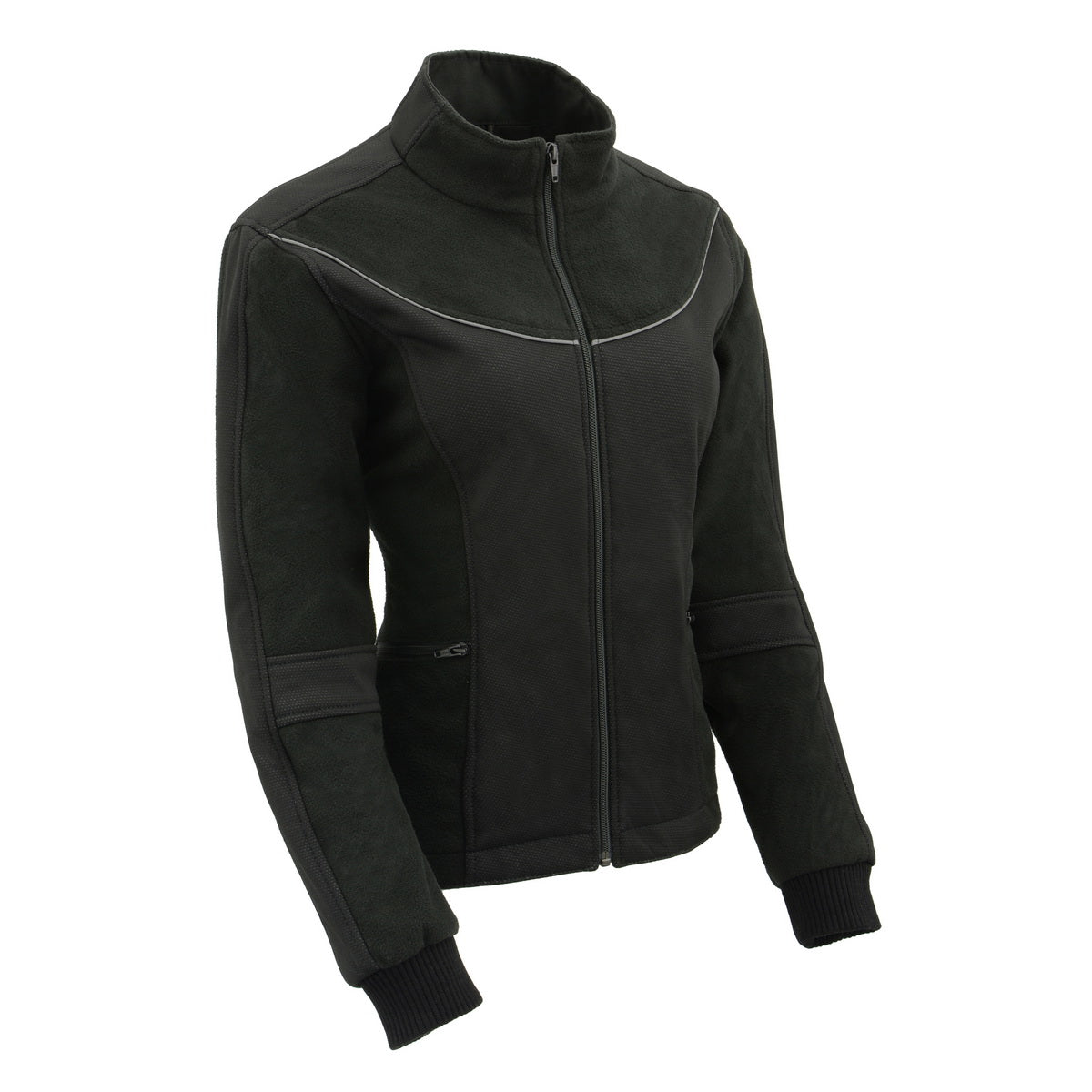 Milwaukee Leather MPL2780 Women's Black Textile and Fleece Combo Jacket