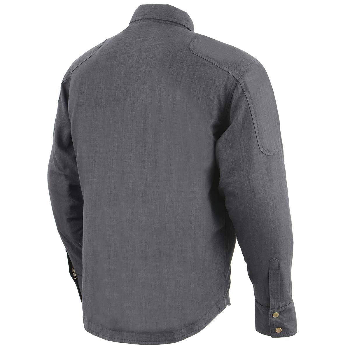 Milwaukee Leather MPM1622 Men's Black Waxy CE Armored Denim Long Sleeve Shirt Reinforced w/ Aramid Fibers