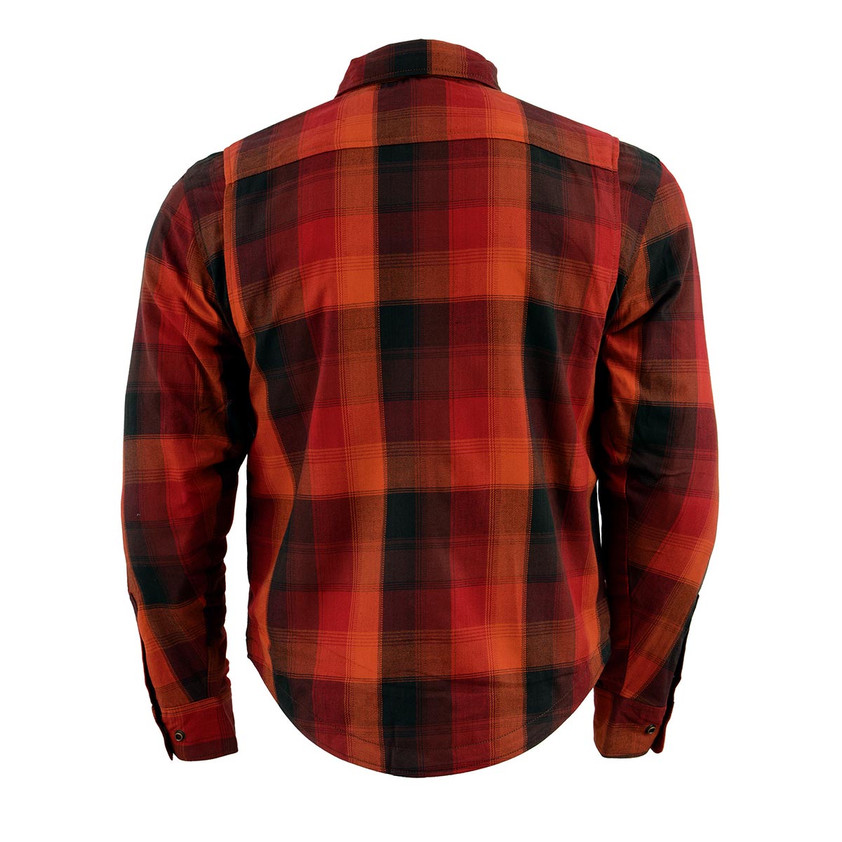 Milwaukee Leather MPM1641 Men's Plaid Flannel Biker Shirt with CE Approved Armor - Reinforced w/ Aramid Fiber