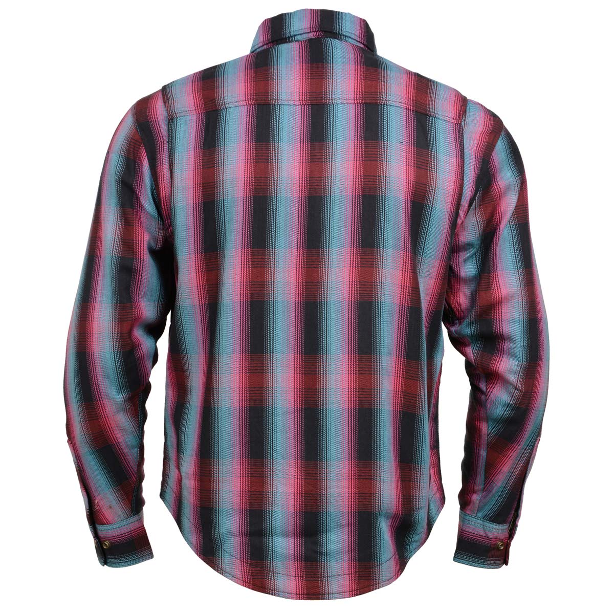 Milwaukee Leather MPM1654 Men's Plaid Flannel Biker Shirt with CE Approved Armor - Reinforced w/ Aramid Fiber