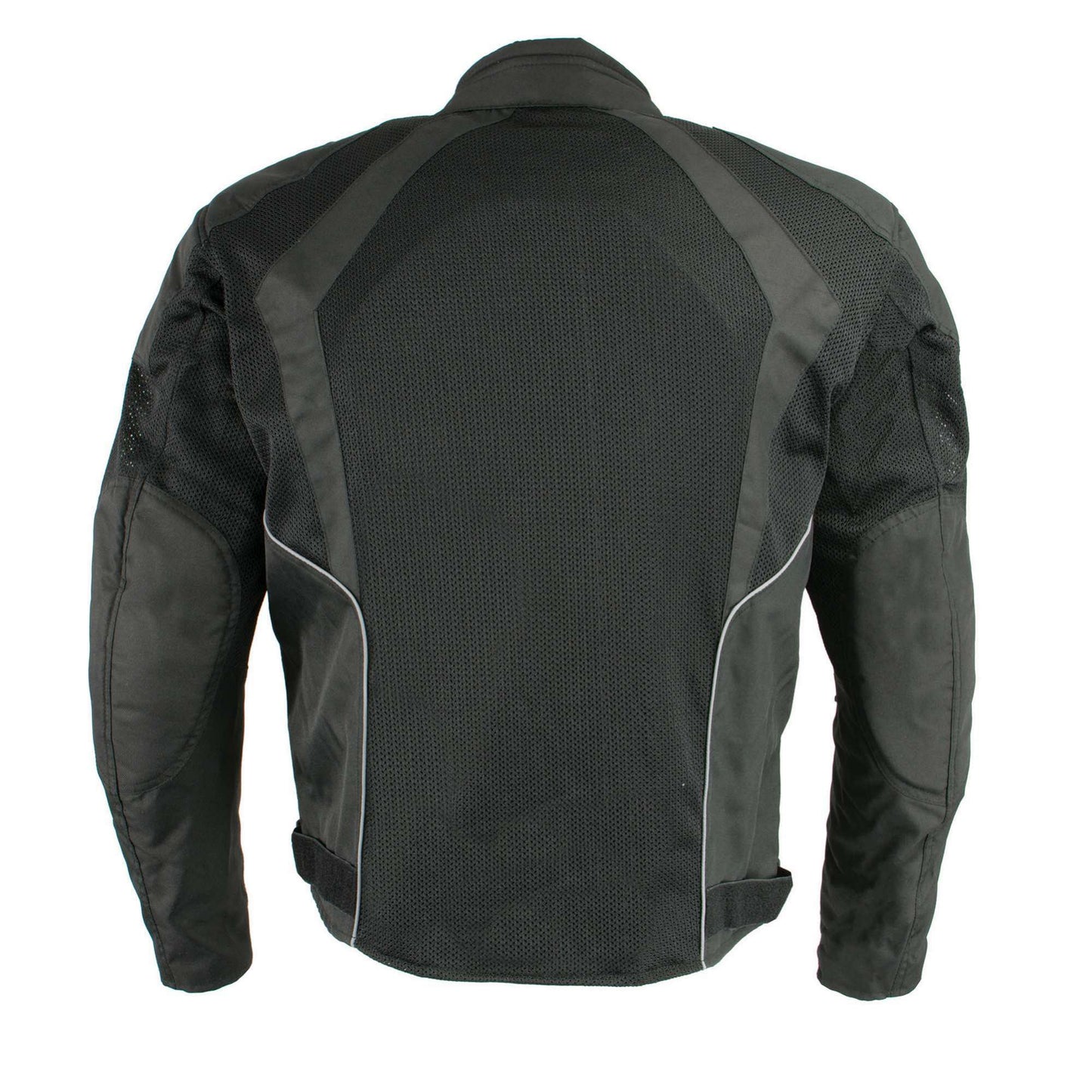 Milwaukee Leather MPM1793 Black Armored Mesh Motorcycle Jacket for Men - All Season Biker Jacket