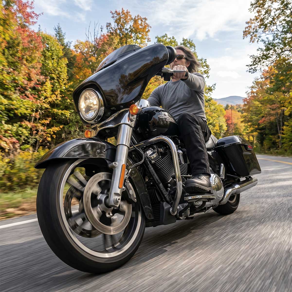 Milwaukee Leather MPM5591 Men's Republic Black CE Armored Motorcycle Denim Jeans Pants Reinforced w/ Aramid Fibers