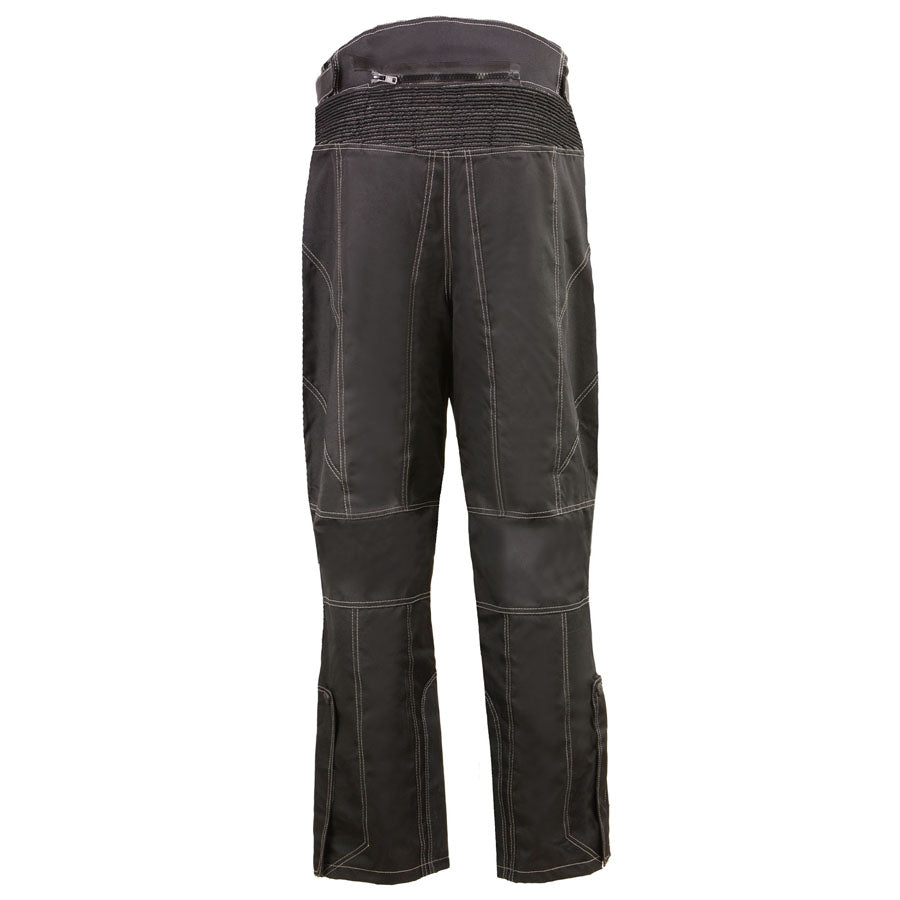 Milwaukee Leather MPM5729 Men's Black Tri-Tex Fabric Motorcycle Rider Pants w/ CE Armor Protection