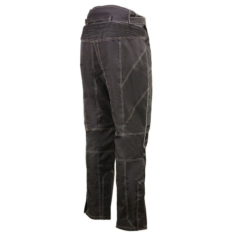 Milwaukee Leather MPM5729 Men's Black Tri-Tex Fabric Motorcycle Rider Pants w/ CE Armor Protection