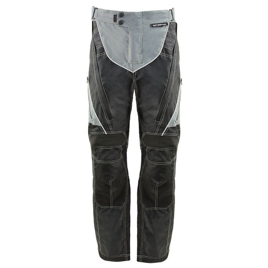 Milwaukee Leather MPM5730 Men's Black and Grey Tri-Tex Fabric Motorcycle Rider Pants w/ CE Armor Protection