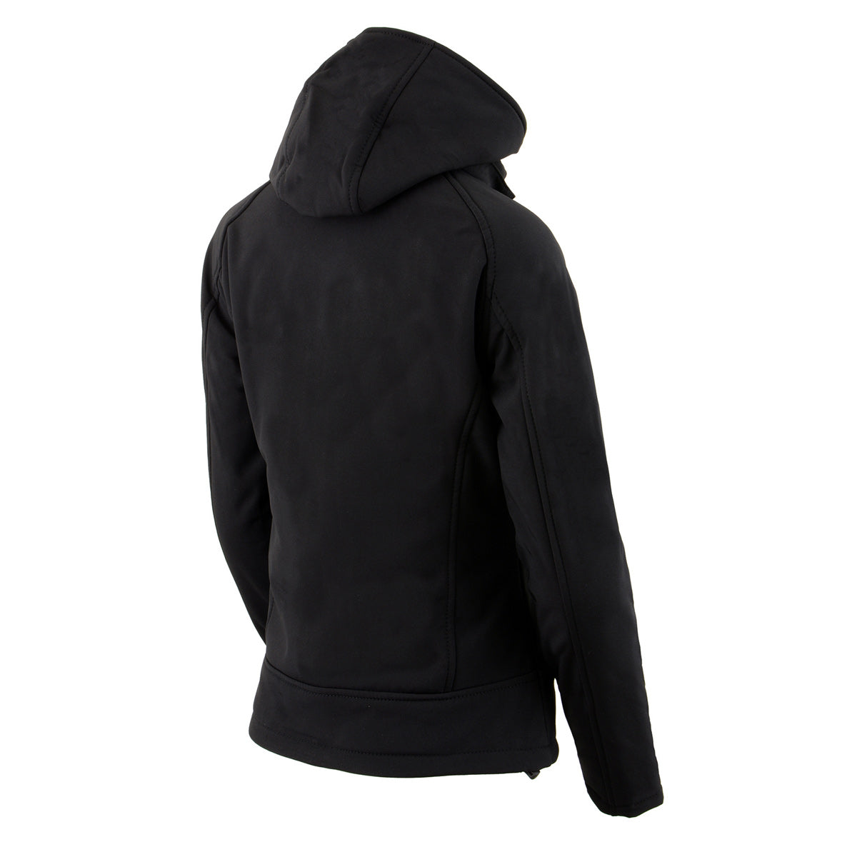 Nexgen Heat MPL2767SET Women's Black 'Heated' Soft Shell Jacket with Detachable Hood for Riding Hiking Winter Outdoor Activities