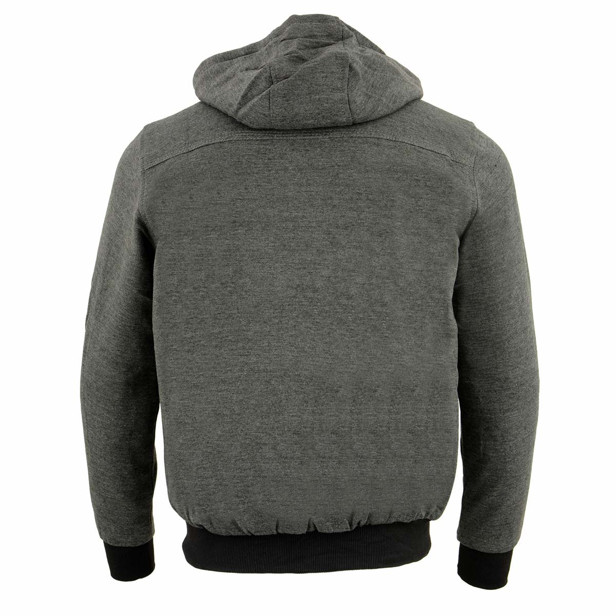 Nexgen Heat MPM1713SET Men's “Fiery’’ Heated Hoodie - Grey Zipper Front Sweatshirt Jacket for Winter w/Battery Pack